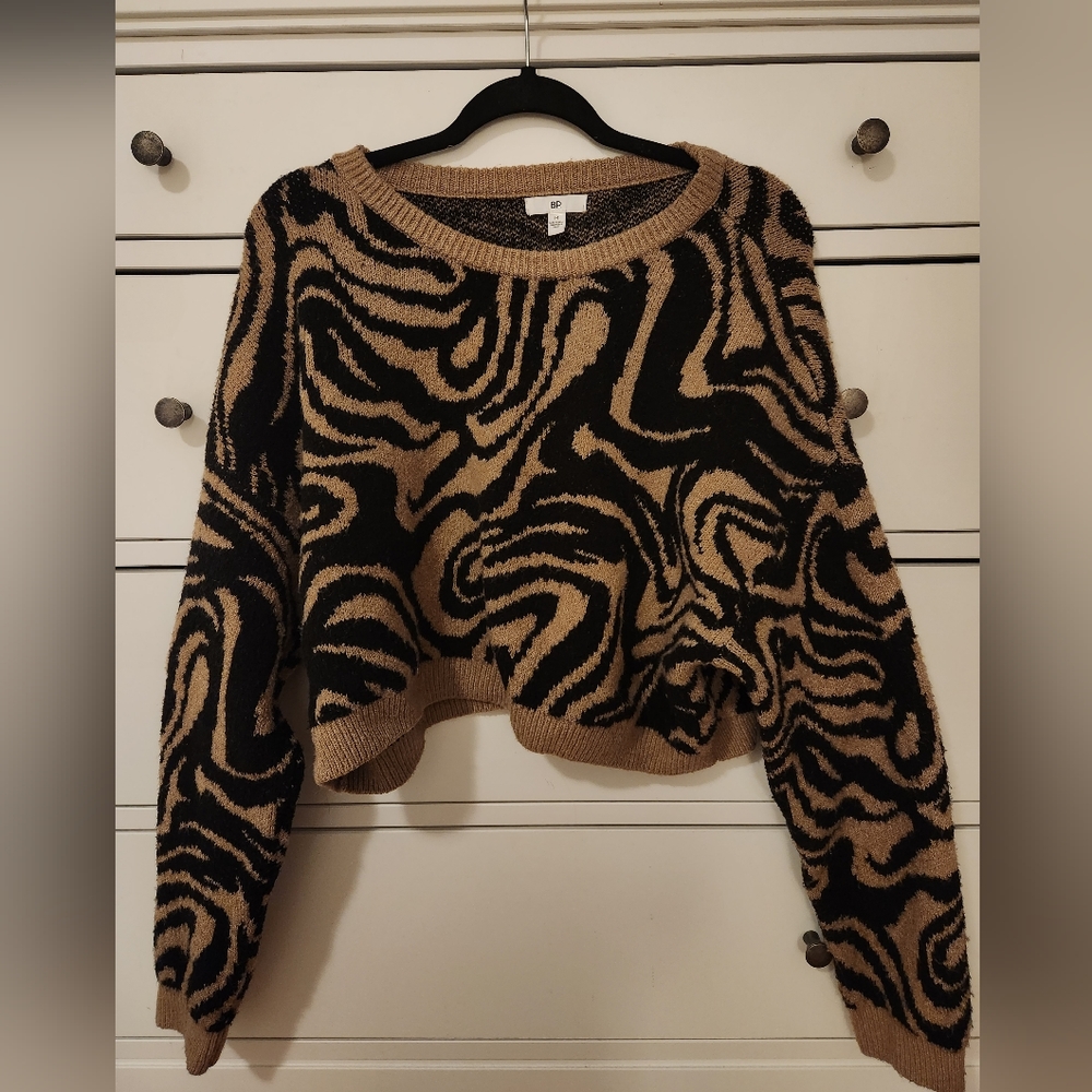 BP Black Lava Wave Crewneck Sweater